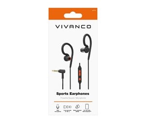 Hodetelefoner - Vivanco Sport Ipx5 Rough Ear-band Headset Black - 4008928617771