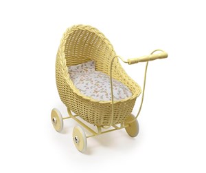 Dukker, Bamser & Utstyr - Smallstuff Doll Carriage - Yellow - 51001-12