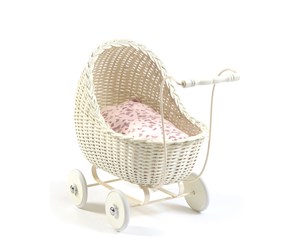 Dukker, Bamser & Utstyr - Smallstuff - Doll Stroller - Off White - 51001-02