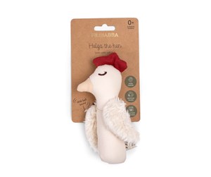 Babyleker - Filibabba - Linen rattle - Chicken - FI-02808