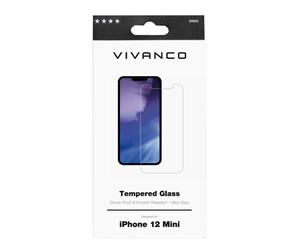 Mobil - Beskyttelsesglass - Vivanco Tempered Protection Glass 9H iPhone 12 mini - 4008928618051