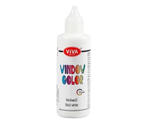 Kreative leker - Creativ Company Window Color Sticker and Glass Paint - White 90ml - 304020