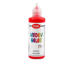 Kreative leker - Creativ Company Window Color Sticker and Glass Paint - Carmine Red 90ml - 304090