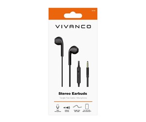 Hodetelefoner - Vivanco Smart Pro In-Ear Plugin Eggshape Headset Black - 4008928617405