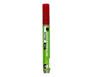 Kreative leker - Creativ Company Glass and Porcelain Pen Glitter Semi-Opaque - Dark red - 31304