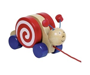 Babyleker - Goki Wooden Pull Animal Snail - 54977