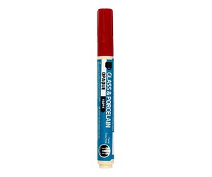 Kreative leker - Creativ Company Glass and Porcelain Pen Opaque - Dark Red - 31327