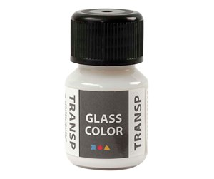 Kreative leker - Creativ Company Glass Color Transparent Paint - White 30ml - 31670