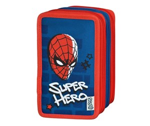 Skole - Undercover 3-Compartment Filled Pencil Case Spiderman - SPAN0421