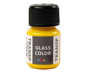 Kreative leker - Creativ Company Glass Color Transparent Paint - Lemon Yellow 30ml - 31671