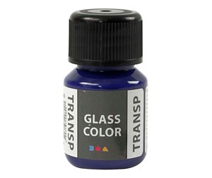 Kreative leker - Creativ Company Glass Color Transparent Paint - Brilliant Blue 30ml - 31676