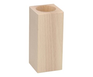 Arts & Crafts - Tilbehør - Playwood Tea light holder Square beech wood 13cm - SL204C