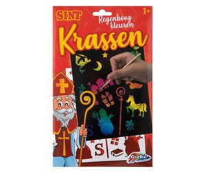 Kreative leker - Grafix Sinterklaas Scratches Rainbow Colors - 830013