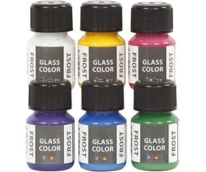 Kreative leker - Creativ Company Glass Color Frost Glass Paint Color 6x30ml - 31760