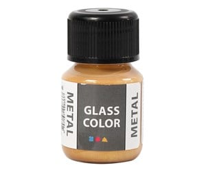 Kreative leker - Creativ Company Glass Color Metal Paint - Gold 30ml - 31774