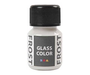 Kreative leker - Creativ Company Glass Color Frost Paint - White 30ml - 31780