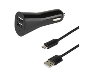 Mobil - Adaptere og ladere - Vivanco Car Charger 3.4A + Micro-USB cable Black - 4008928600018