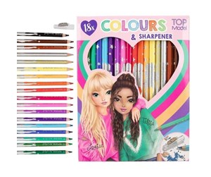 Kreative leker - Depesche TOPModel - 18 Colouring Pencilswith sharpener - 0612215