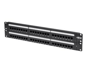 Tilbehør - Tripp Lite 48-Port Cat6 Cat5 Patch Panel Rackmount 110 Punch Down RJ45 Ethernet 1URM 568B - patch panel - 19" - N252-048