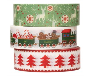 Arts & Crafts - Tilbehør - Colorations - Washi Tape Christmas 3 Rolls 5mtr. - 28AT10