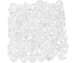 Kreative leker - Creativ Company Faceted Beads Crystal 100pcs. - 61665