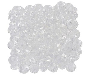 Kreative leker - Creativ Company Faceted Beads Crystal 100pcs. - 61672