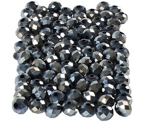 Kreative leker - Creativ Company Faceted Beads Metallic Black 100pcs. - 61686