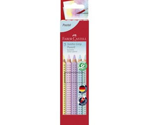 Skrive- & Tegneverktøy - Faber Castell - Pencil Jumbo Grip Pastel box (5 pcs) - 110991