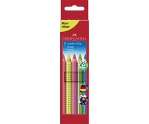 Skrive- & Tegneverktøy - Faber Castell - Pencil Jumbo Grip Neon box (5 pcs) - 110994