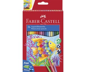 Skrive- & Tegneverktøy - Faber Castell - Watercolour pencil + brush box (36 pcs) - 114437