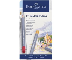 Skrive- & Tegneverktøy - Faber Castell  Watercol. penc. Goldfaber Aqua tin (12 pcs) - 114612