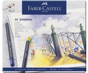 Skrive- & Tegneverktøy - Faber Castell - Goldfaber colored pencils metal box with 48 pcs - 114748