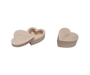 Barnerom - Playwood Jewelry box Heart shape Beech wood - sl042