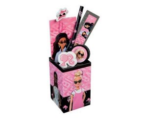 Skole - Undercover Desk set Barbie 6 pieces. - BABI5523