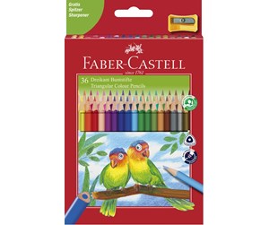 Skrive- & Tegneverktøy - Faber Castell Triangular Colour Pencils (36 pcs) - 120536