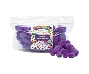 Arts & Crafts - Tilbehør - Colorations - Pom Poms Purple 100pcs. - CHPOMPU