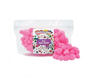 Arts & Crafts - Tilbehør - Colorations - Pom Poms Pink 100pcs. - CHPOMPI