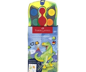 Kreative leker - Faber Castell Paint box Connector 12 colours dinosaur - 125013