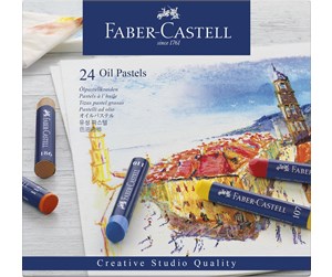 Skrive- & Tegneverktøy - Faber Castell - Oil pastels cardboard box (24 pcs) - 127024