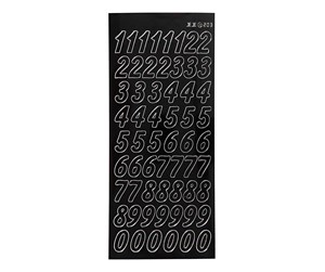 Kreative leker - Creativ Company Stickers Large Numbers Black 1 Sheet - 170291