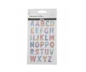 Kreative leker - Creativ Company Diamond Stickers Alphabet 1 Sheet - 284035