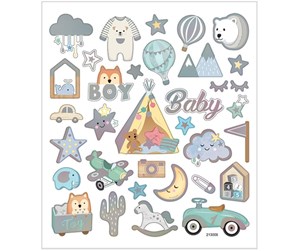 Kreative leker - Creativ Company Stickers Baby Boy 1 Sheet - 28883