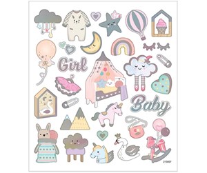 Kreative leker - Creativ Company Stickers Baby Girl 1 Sheet - 28884