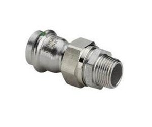 Trykkrør & Beslag - Viega sanpress inox adapter union 15 x 1/2" - 438258