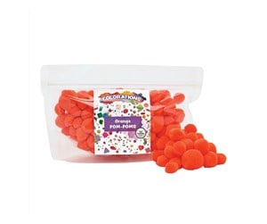 Arts & Crafts - Tilbehør - Colorations - Pom Poms Orange 100pcs. - CHPOMOR