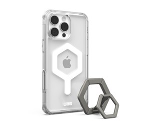 Mobil - Deksel og etui - UAG Plyo MagSafe - Ice White/Titanium Stand - iPhone 16 Pro Max - 1144811BV01