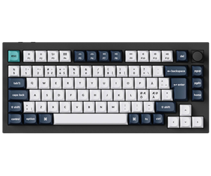 Tastatur - Keychron Q1 MAX 75% Knob Wireless Tri-Mode QMK/VIA - Gateron Jupiter Brown - ND - Gamingtastatur - Uten numpad - Nordisk - Svart - Q1M-M3