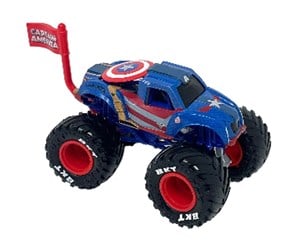 Leketøysbil - Monster Jam 1:64 Marvel Captain America - 6071333