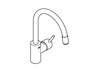 Blandebatterier og beslag - Grohe Concetto Kitchen faucet with pull-out C-spout Chrome - 32663003