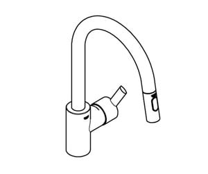 Blandebatterier og beslag - Grohe Feel Kitchen faucet Supersteel - 31486DC1